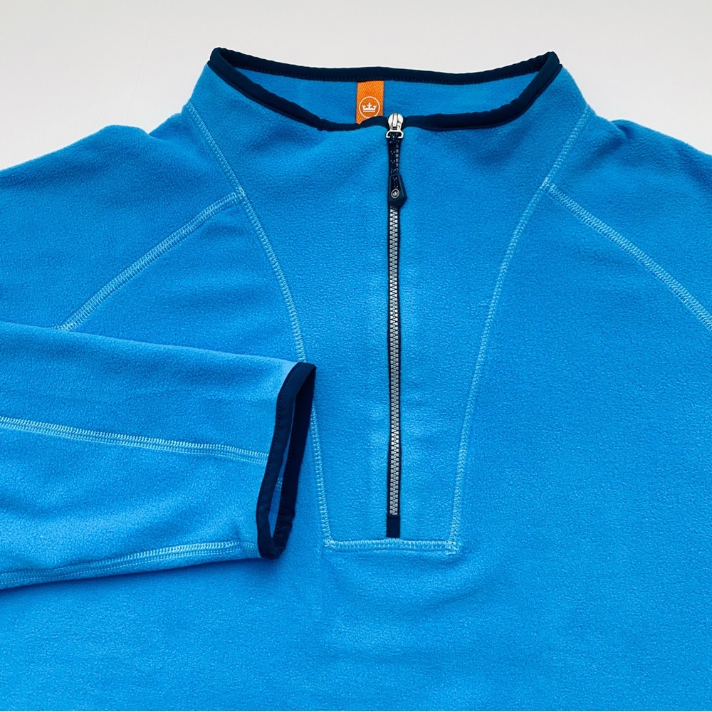 Peter Millar Thermal Flow Micro Fleece Half-Zip XXL Blue Poppy
